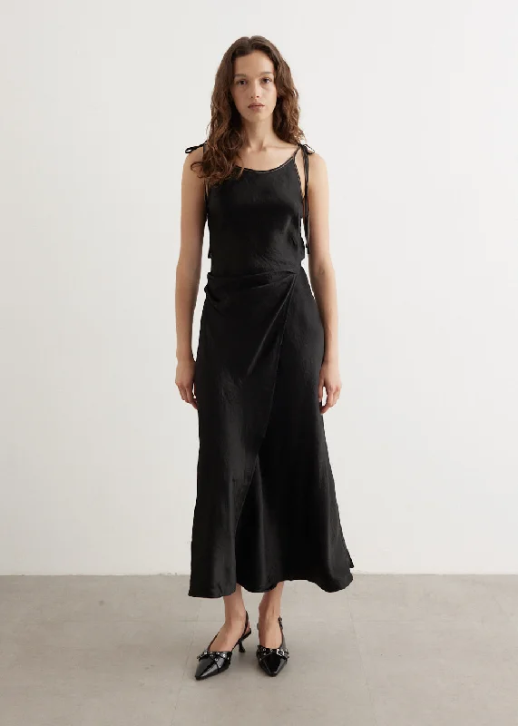 Last Chance Dayla Text Satin Dress