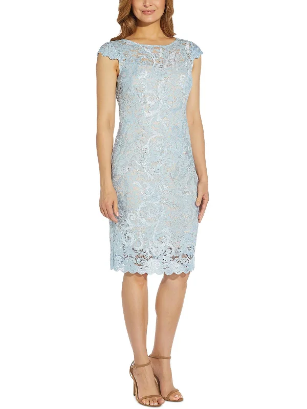 Unbeatable Prices Womens Lace-Overlay Midi Sheath Dress