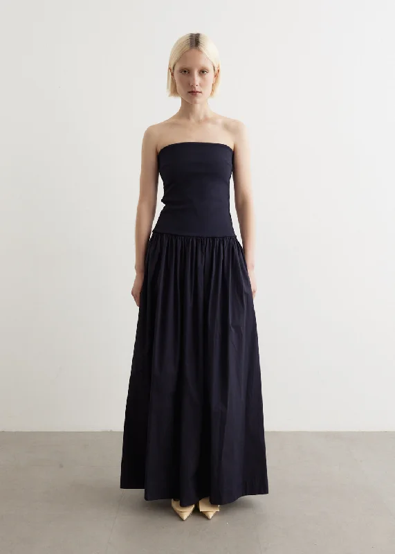 Act Now Strapless Knit Cotton Dress