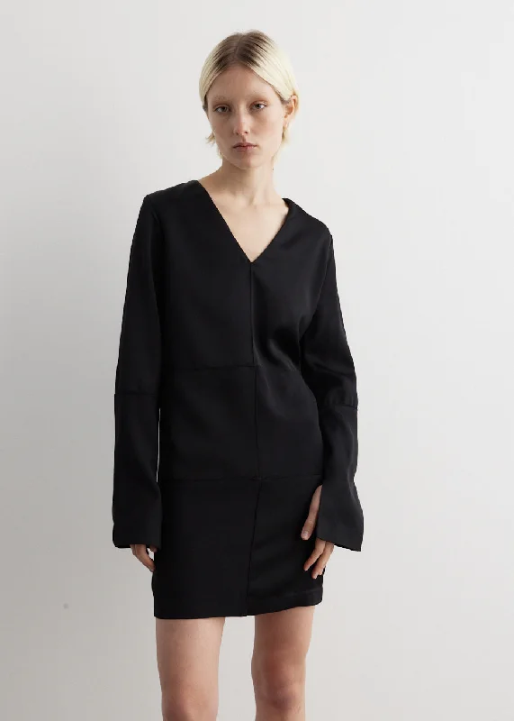 Final Sale Satin Patchwork Dress