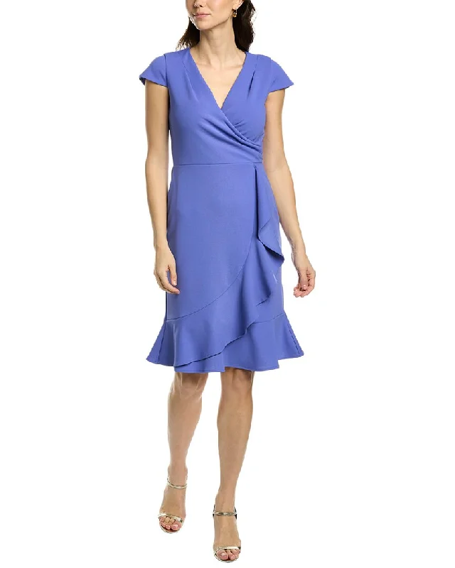 Special Buy London Times Wrap Cascade Midi Dress