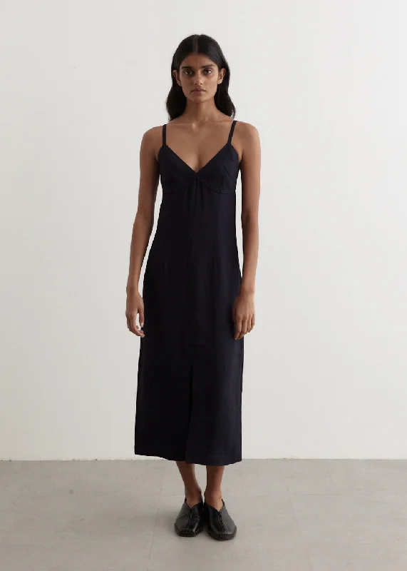Bargain Bin Front-Split Crepe Cami Dress