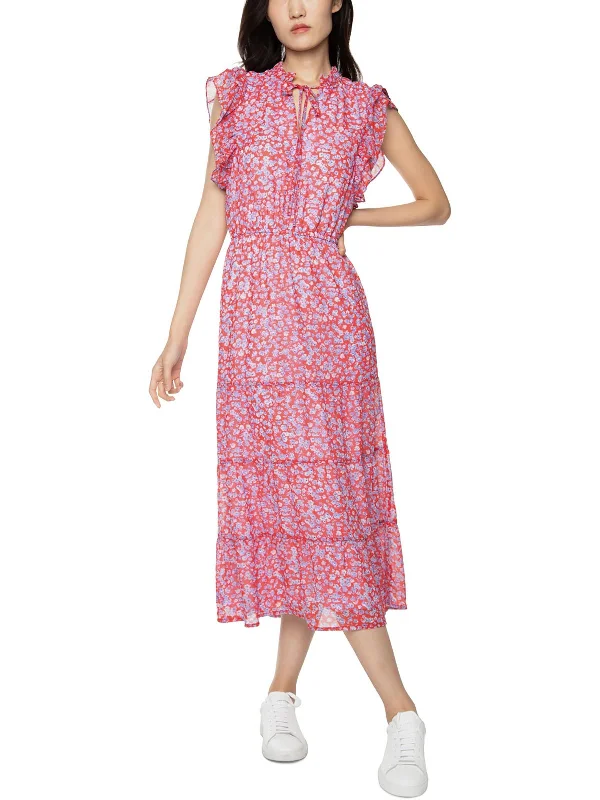 Major Savings Womens Floral Calf Midi Dress