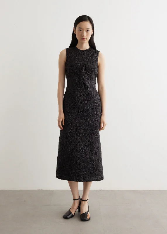 Closeout Sleeveless Straight Cut Dart Dress