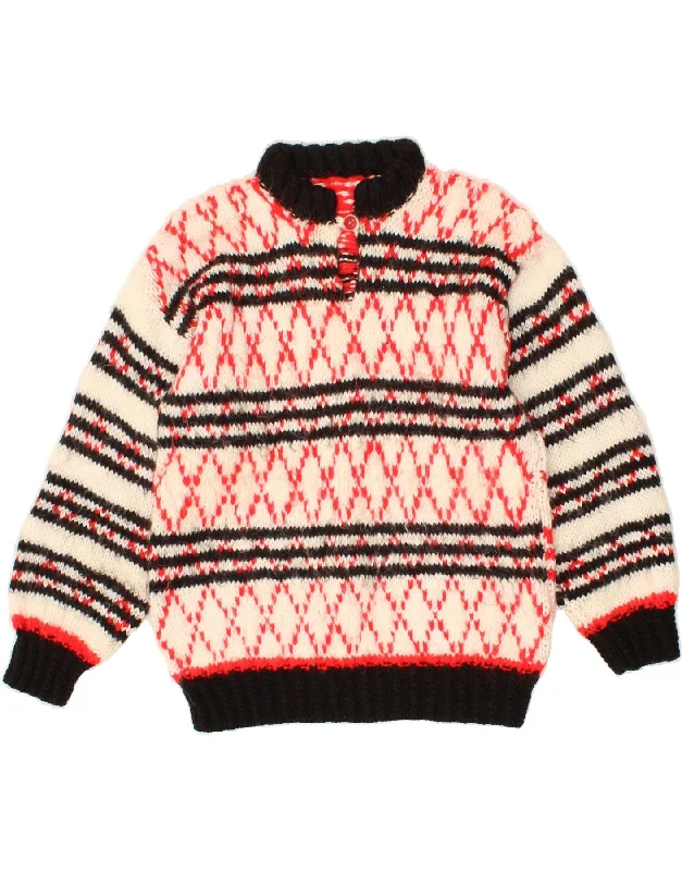 Final Clearance VINTAGE Womens Crew Neck Jumper Sweater UK 16 Large Multicoloured Striped