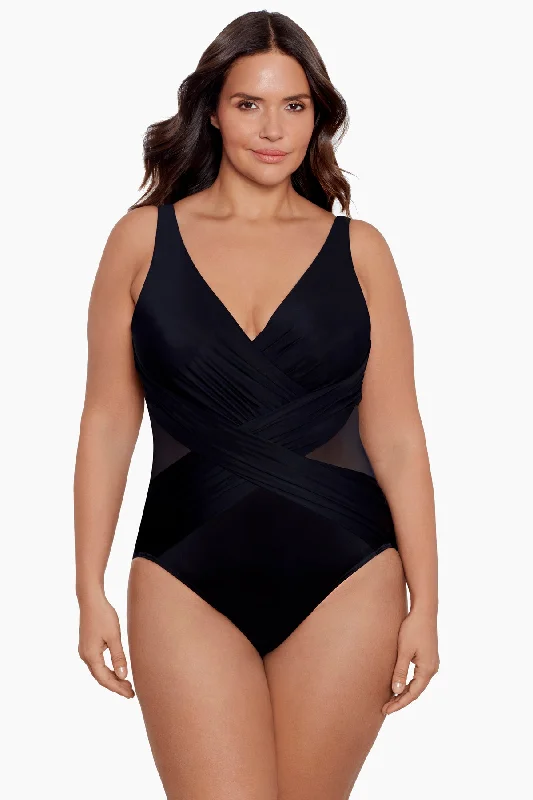 Holiday Sale Plus Size Crossover One Piece Swimsuit