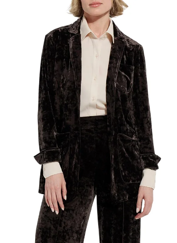 Weekend Deal Shay Crushed Velvet Suit Jacket In Double