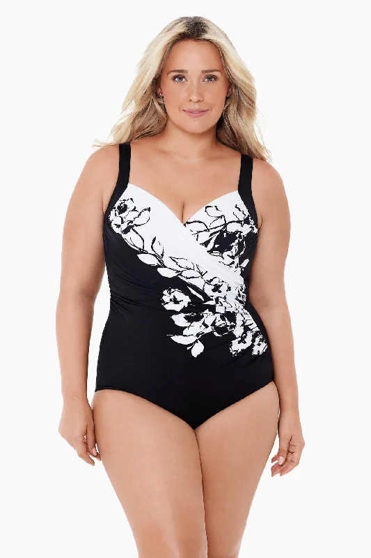Special Savings Plus Size Sub Rosa Sanibel One Piece Swimsuit