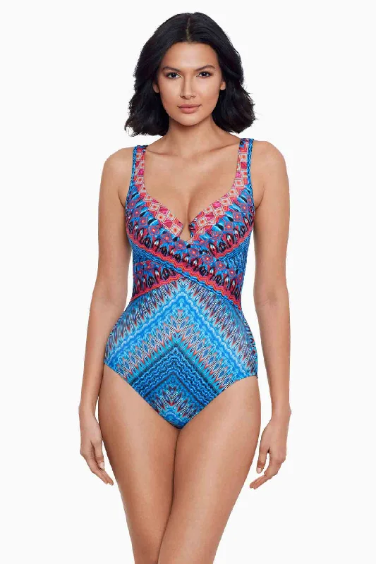 Online Exclusive Casablanca Criss Cross Escape One Piece Swimsuit