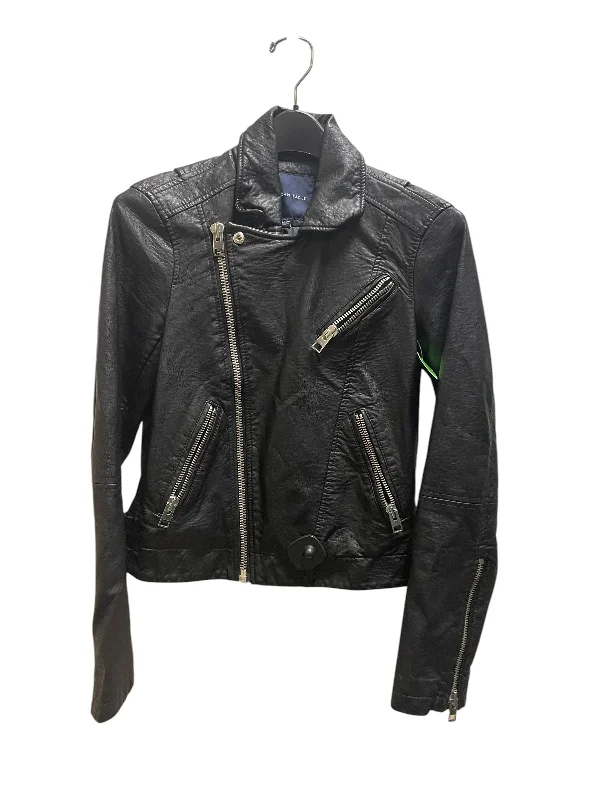 Instant Discount Jacket Leather By American Eagle In Black, Size: S