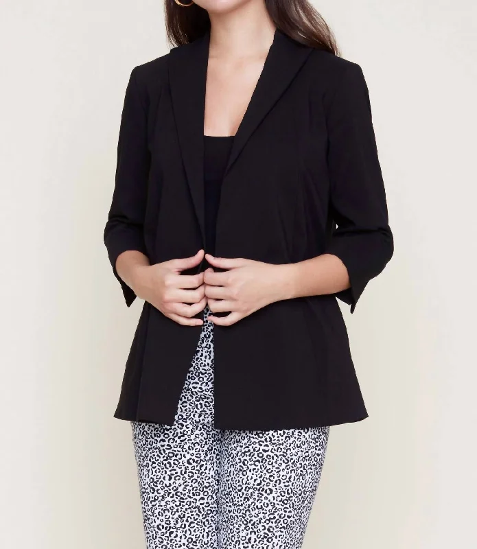 The Best Prices Swing 3/4 Sleeve Blazer In Black