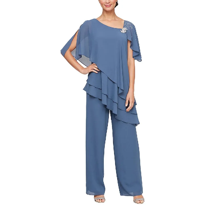 Buy More, Save More Womens Hi-Low Hem On Top 2 PC Suit Pants