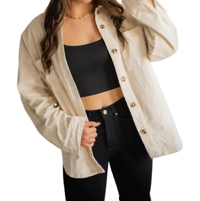 Exclusive Savings Blake Corduroy Shacket In Ivory
