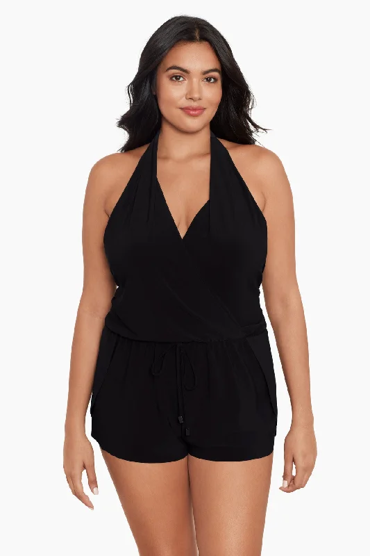 Exclusive Access Plus Size Bianca One Piece Romper Swimsuit